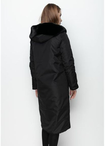 Шуба из эко меха 1100M-C Чорний SAM M Samange (367582182)