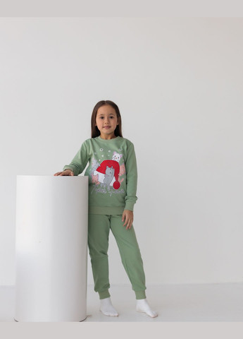 Оливковая (хаки) комплект на девочку со штанами байка Nicoletta