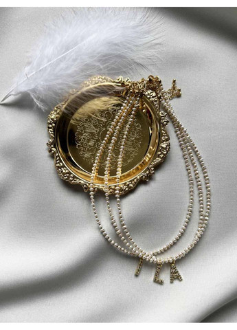 Чокер з дрібних перлин з літерою імені 5353 (Буква А) LeBijou (368559377)