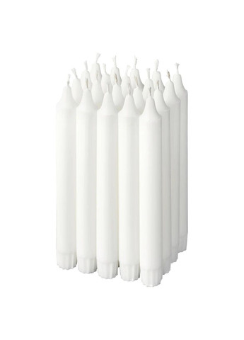Свічка канделябр без запаху ІКЕА JUBLA 19 см білий (60191916) IKEA (267902906)