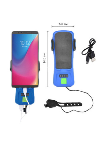 Велосипедный фонарь QX-Q21-T6+COB + держатель для телефона + microUSB + TypeC + 4 режима No Brand (332634374)