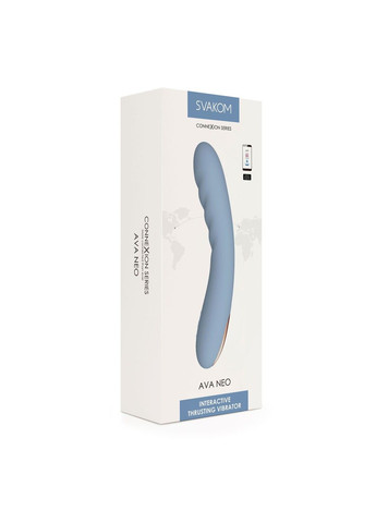 Смарт вибратор Ava Neo 15 режимов работы водонепроницаемый с пульсацией Svakom (298349017)