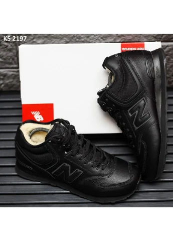 Черные демисезонные кроссовки мужские new balance 574 black нью беланс 574 No Brand