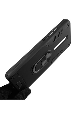 Чехол для телефона Mi 9T Pro бронированный с магнитным кольцом-держателем на сяоми ми 9т про чёрный Xiaomi (366236566)