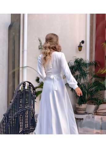 Білий вечірня плаття а-силует FashionYouWant однотонна