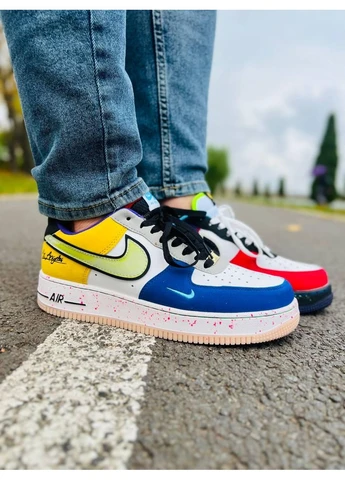 Цветные летние кроссовки nike air force 1 what the la найк аир форс 1 No Brand