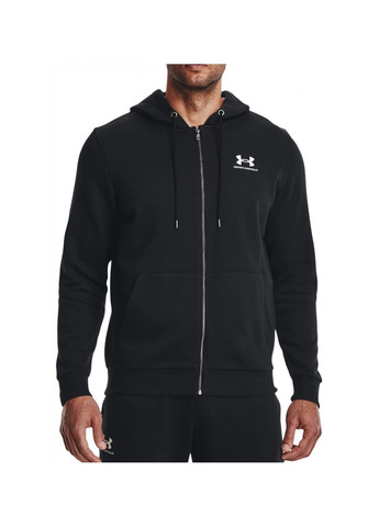 Толстовка чоловіча Essential Fleece Fz Hood-Blk Black 1373881-001 Under Armour (364838079)