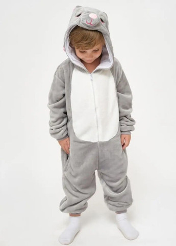 Кігурумі зайчик для хлопчиків на блискавці з капюшоном та довгими вухами My Kigu (366290629)