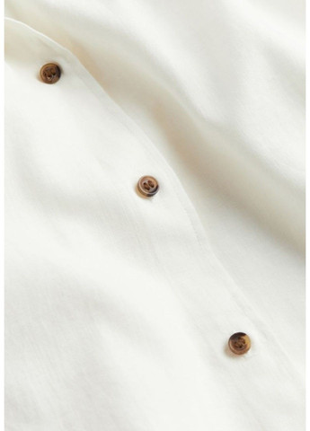 Жіноча лляна сорочка оверсайз без рукавів Н&М (57018) XS Молочна H&M (292632434)