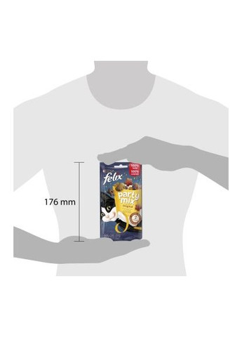 Ласощі для котів Felix Party Mix Оріджинал Мікс зі смаком курки, печінки та індички, 60 г, 1 пачка Purina (342374123)