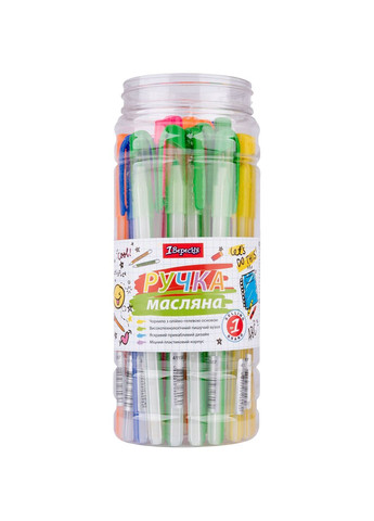 Ручка кулькова Candy сині чорнила упаковка 30 шт. () 1 Вересня 411587 (366666936)