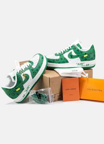 Кросівки жіночі Nike Air Force 1 x Louis Vuitton green white | Найк Аір Форс 1 зелені білі No Brand зелені демісезони (315761818)
