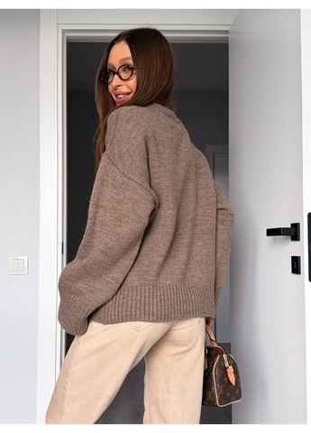 Светло-коричневый демисезонный женский свитер No Brand