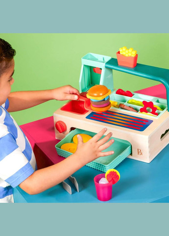 Игровой набор Мини-повар – Собери бургер, B. toys Mini Chef Build-a-Burger Playset Battat (338425584)