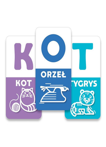 Навчальна гра "ABC tęcza" 360135, 48 карток з польськими літерами Мальви (303262890)