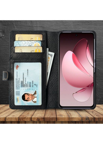 Чехол-портмоне Premium Wallet для OPPO Reno13 FS 5G Чёрный (79378) Stenk (359472715)