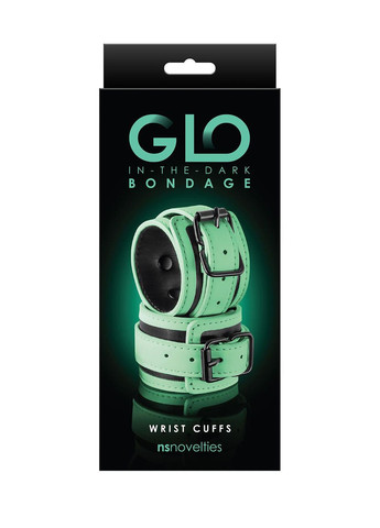 Наручники, світяться у темряві GLO BONDAGE WRIST CUFF GREEN Ns Novelties (297132888)