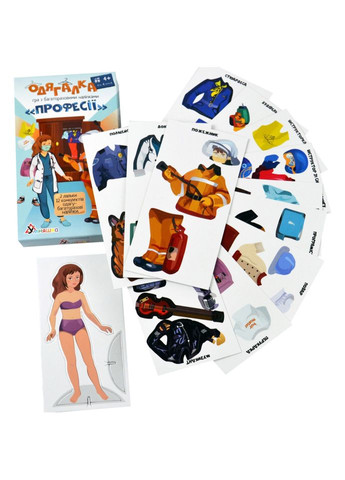 Гра з багаторазовими наклейками "Одевалка Професії" 1890-UM УМНЯШКА (316269917)
