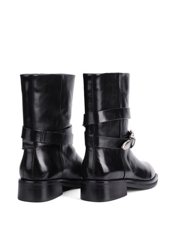 Осенние женские ботинки g017-815 черный масло кожа MIRATON