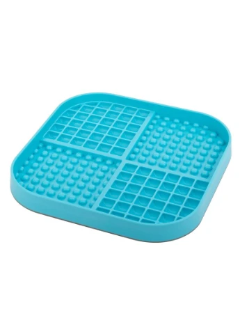 Лизальний килимок антистрес для собак Slomo XL Turquoise, з функцією слоуфідера LickiMat (387655068)