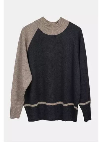 Женский вязаный джемпер двухцветный свободного силуэта MKLN2101 Nita (367189360)