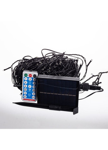 Гірлянда Нитка вулична 300 LED 30 м на сонячній батареї чорна, білий No Brand (367838193)