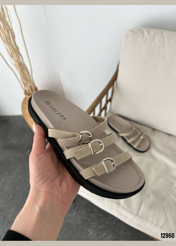 Бежевые бежевые шлепанцы «soft touch» – твой комфорт в каждом шагу No Brand