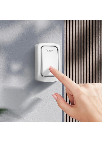Дверний дзвінок HI26 self-powered wireless doorbell(EU) White Hoco (365796601)