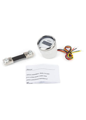 Цифровий Амперметр З Датчиком I Gauge 52Mm З Функцією Попередження (Білий) Led Дисплей Ketgauge (380519502)