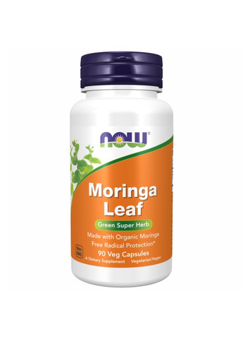 Добавка Moringa Leaf - 90 vcaps Now Foods (280899553)