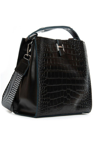 Жіноча шкіряна сумка через плече 9701 black Alex Rai (370766792)