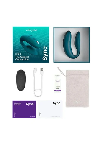 Смарт-вібратор для пар Sync 2 Green Velvet, 10 віброрежимів, пульт ДК We-Vibe (315013626)