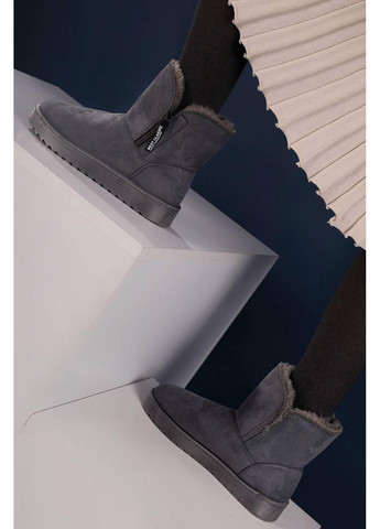 сірі з текстилю No Brand Уггі жіночі зимові (367082463)