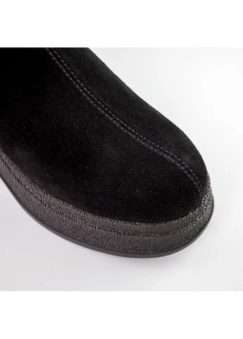Осенние ботинки женские замшевые черные зимние меховые seli Allshoes