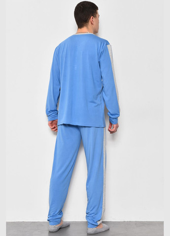 Піжама чоловіча на флісі напівбатальна блакитного кольору Let's Shop (280199007)
