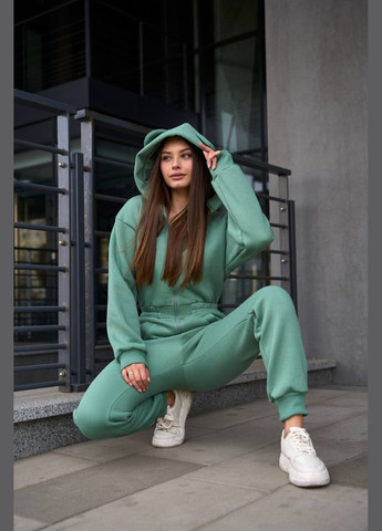 Жіночий комбінезон з вушками No Brand оливковий