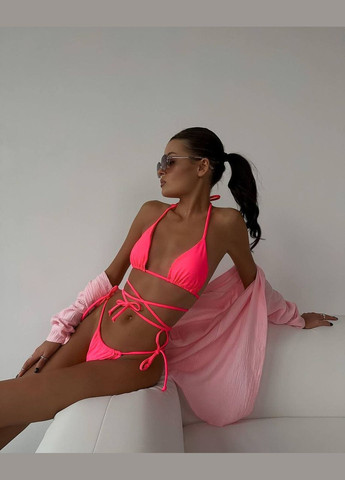 Рожевий демісезонний купальник роздільний Україна UMButik