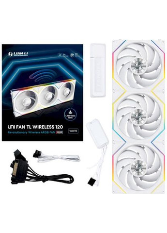 Набор корпусных кулеров Uni Fan TL WIRELESS 120-3 White (G99.12TL1W3W.00) Lian Li (341485350)
