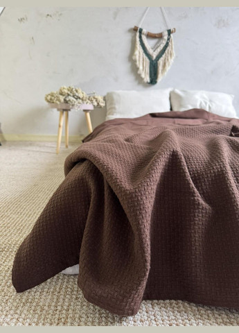 Покрывало Wheat хлопковое коричневое 140х200 см ZEINTEX (325875893)