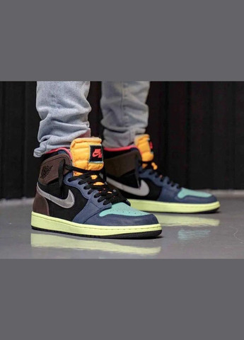 Комбіновані всесезонні кросівки air jordan 1 retro high tokyo bio hack Nike