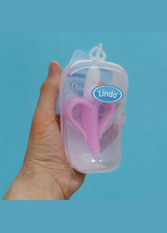 Прорізувач для зубів "Банан-щітка" (рожевий) MIC (299307080)