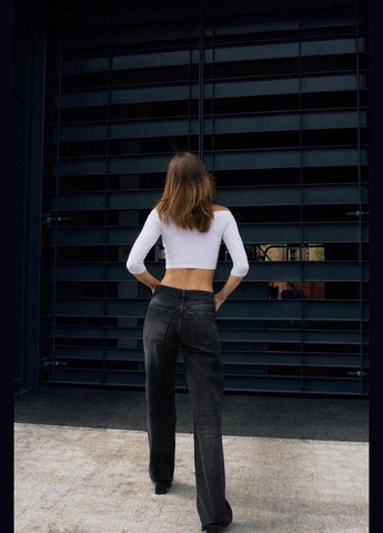 Кроп топ білий Zara кроп топ (312482629)