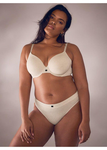 Трусики-стрінги жіночі бавовняні з логотипом Logo Rib Cotton Hardware Thong Panty рожеві Victoria's Secret (341252156)