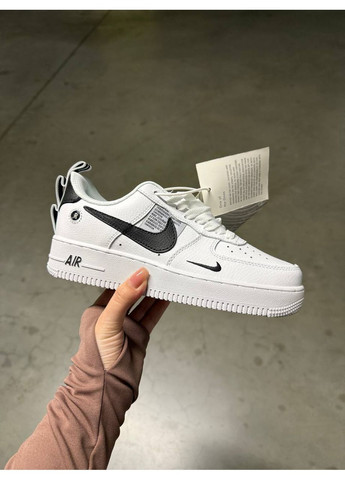 КРОСІВКИ ЖІНОЧІ NIKE AIR FORCE 1 LOW UTILITY WHITE BLACK НАЙК АІР ФОРС 1 ПРЕМІУМ No Brand чорні демісезони (367174328)