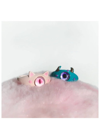 Колечко милый розовый котик в кокетт лолита стиле с одним глазом няшное фэнтези fairycore эльфийская харадзюку эстетика винтаж No Brand (314692837)