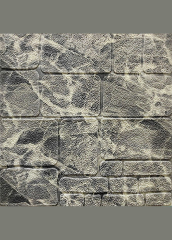 Самоклеящаяся декоративная 3D панель камень чернобелый мрамор 700х700х7мм (154) SW-00000219 Sticker Wall (278314650)