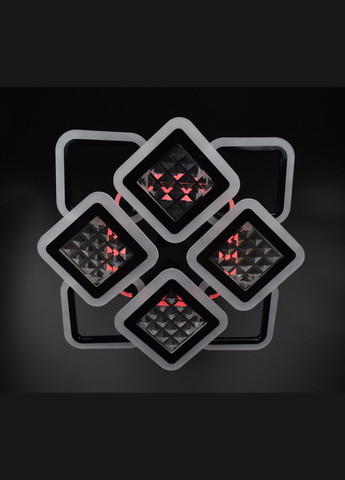 Люстра светодиодная потолочная LED светильник для квартиры на потолок лэд с пультом 26122 Черный 11х54х62 см. Sunnysky (364490843)