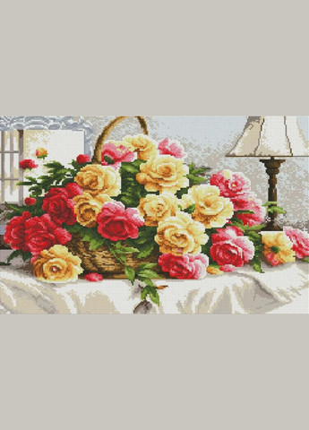Алмазна мозаїка Троянди в кошику 40х70 см SS814 ColorArt (292145725)