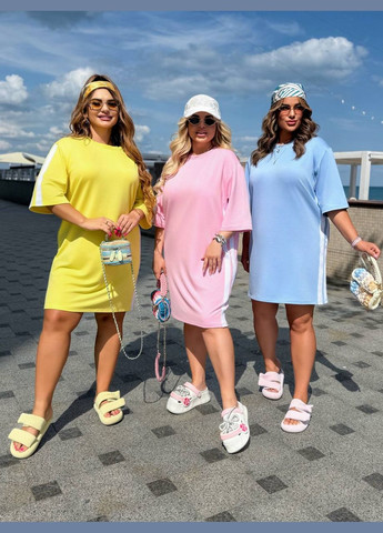 Лілова спортивна, повсякденний, домашній новинка — спортивна сукня вільного крою а-силует queensleep_7km в смужку