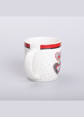 Чашка керамічна I love you 400 мл, білий Ceramic (322855557)